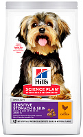 HILL’S SCIENCE PLAN ADULT SMALL & MINI SENSITIVE STOMACH & SKIN для взрослых собак маленьких пород при аллергии (1,5 кг)
