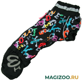 FOR MY DOGS дождевик для таксы ABC черный для мальчиков 527SS-2021 M (TM1) 