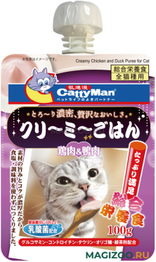 Лакомство CattyMan для кошек сгущенка на основе японского цыпленка 100 гр (1 шт)