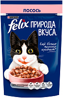 FELIX ПРИРОДА ВКУСА для взрослых кошек с лососем в соусе пауч (75 гр)
