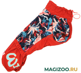 FOR MY DOGS комбинезон для вельш-корги красный для девочек FW1032-2021 F (K39) 