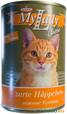 Влажный корм (консервы) DR. ALDER'S MY LADY CLASSIC для взрослых кошек с птицей и уткой в соусе  (415 гр)