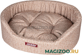Лежак для собак и кошек Xody Премиум Рогожка № 3 флок светлый 57 х 50 х 17 см (1 шт) 