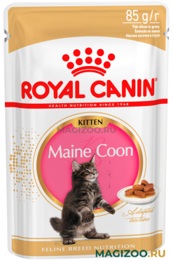 Влажный корм (консервы) ROYAL CANIN MAINE COON KITTEN для котят мэйн кун в соусе пауч (85 гр)