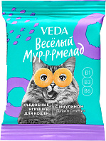 Лакомство ВЕСЕЛЫЙ МУР-Р-МЕЛАД для кошек с инулином VEDA (6 гр)