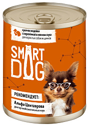 SMART DOG для собак и щенков с кусочками индейки и перепелкой в соусе (240 гр)