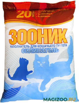 ЗООНИК СИЛИКАГЕЛЬ наполнитель силикагелевый для туалета кошек Китай (20 л)