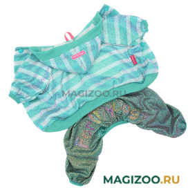 FOR MY DOGS костюм для собак трикотаж зеленый 406SS-2019 (12)