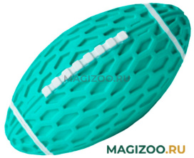 Игрушка для собак Homepet Silver Series мяч регби с пищалкой каучук бирюзовый 14,5 х 8,2 х 7,9 см (1 шт)
