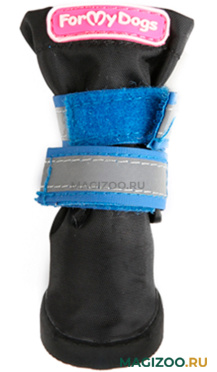 FOR MY DOGS сапоги для собак на резиновой подошве черно/синие FMD702-2021 (8) 