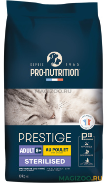 Сухой корм FLATAZOR PRESTIGE ADULT 8+ STERILISED CHICKEN для пожилых кастрированных котов и стерилизованных кошек c курицей (10 кг)