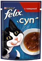 FELIX СУП для взрослых кошек с говядиной в соусе пауч (48 гр)