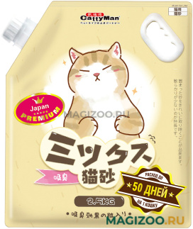 Наполнитель комкующийся Premium Pet Japan для кошачьего туалета угольный 3D mix (2,5 кг)