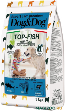 Сухой корм DOG&DOG EXPERT PREMIUM TOP-FISH для взрослых собак всех пород с тунцом (3 кг)