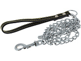 Поводок-цепь для собак с кожаной ручкой 3 мм х 110 см Triol SHL3011 (1 шт)