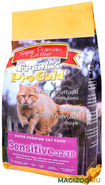 Сухой корм FRANK'S PROGOLD CAT ADULT SENSITIVE для взрослых кошек с чувствительным пищеварением с ягненком по-голландски (3 кг)
