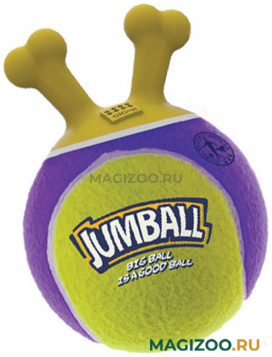 Игрушка для собак GiGwi Jumball мяч теннисный с захватом зеленый (1 шт)