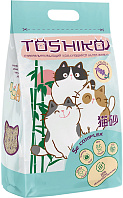 TOSHIKO наполнитель древесный комкующийся для туалета кошек с ароматом лаванды (5 л)