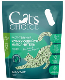 CAT’S CHOICE наполнитель растительный комкующийся тофу с ароматом зеленого чая (6 л)