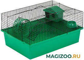 Клетка для мелких грызунов Eco Терри-1 с этажом укомплектованная изумрудная 37 х 26 х 18 см (1 шт)