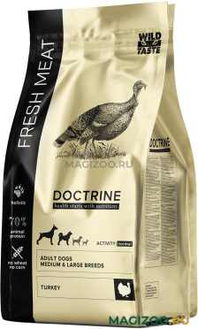 Сухой корм DOCTRINE ADULT DOG MEDIUM & LARGE BREEDS TURKEY беззерновой для взрослых собак средних и крупных пород с индейкой (12 кг)