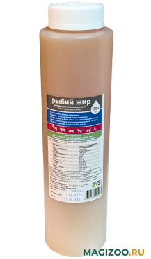РЫБИЙ ЖИР ветеринарный обогащенный для животных и птиц 0,5 л (1 шт) 
