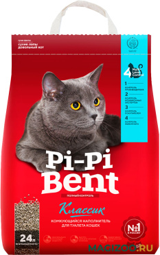 PI-PI BENT КЛАССИК – Пи-Пи-Бент наполнитель комкующийся для туалета кошек (10 кг)