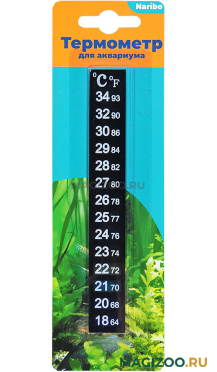 Термометр жидкокристаллический самоклеющийся 13 см NARIBO (1 шт) 