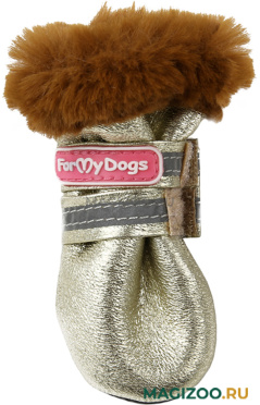 FOR MY DOGS сапоги для собак зимние золото FMD644-2019 Gld (5) 