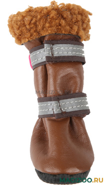 FOR MY DOGS сапоги для собак зимние коричневые FMD632-2018 Br (1) 