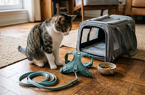 Как одевать и выгуливать кошку на поводке