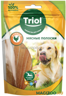 Лакомство TRIOL для собак полоски мясные с курицей 70 гр (1 шт)
