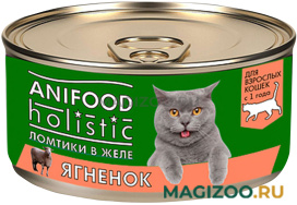 Влажный корм (консервы) ANIFOOD HOLISTIC для кошек ломтики в желе с ягненком (100 гр)