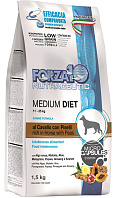 FORZA10 DOG MEDIUM DIET LOW GRAIN монобелковый низкозерновой для взрослых собак средних пород при аллергии с кониной и горохом (1,5 кг)