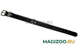 Ошейник для собак кожаный черный 52 - 66 см x 35 мм Аркон о35укр/сч (1 шт) 