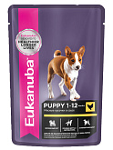 EUKANUBA PUPPY для щенков с курицей в соусе пауч (85 гр)