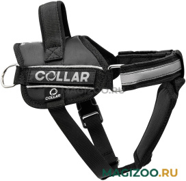 Шлея нейлоновая для собак Collar Dog Extremе Police №4 с фонариком черная 70-100 см (1 шт)