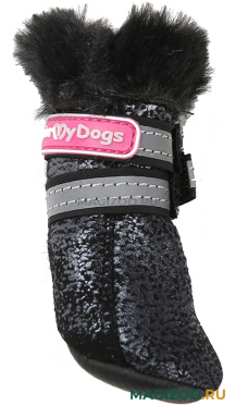 FOR MY DOGS сапоги для собак зимние черные FMD629-2018 Bl (0)