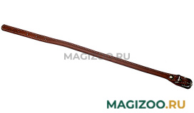 Ошейник для собак Чау-чау круглый кожаный коньячный 45 - 53 см Аркон (1 шт) 