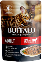 MR.BUFFALO ADULT CAT BEEF для взрослых кошек с говядиной в соусе пауч (85 гр)