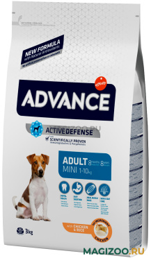 Сухой корм ADVANCE ADULT MINI CHICKEN & RICE для взрослых собак маленьких пород с курицей и рисом (3 кг)