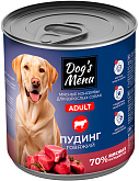 DOG’S MENU для взрослых собак говяжий пудинг (340 гр)