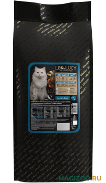 Сухой корм LEO&LUCY HOLISTIC для взрослых кастрированных котов и стерилизованных кошек с ягненком, уткой и биодобавками (5 кг)