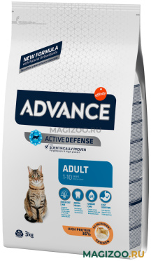 Сухой корм ADVANCE ADULT CHICKEN & RICE для взрослых кошек с курицей и рисом (3 кг)