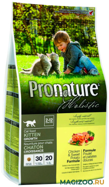 Сухой корм PRONATURE HOLISTIC KITTEN для котят с курицей и картофелем (0,34 кг)