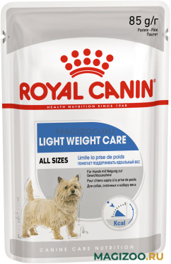 Влажный корм (консервы) ROYAL CANIN LIGHT WEIGHT CARE диетический для взрослых собак всех пород паштет пауч (85 гр)