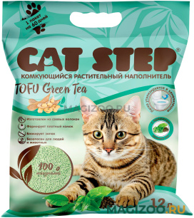 CAT STEP TOFU GREEN TEA - Кэт степ наполнитель комкующийся для туалета кошек (12 л)
