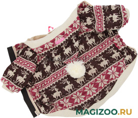 FOR MY DOGS куртка для собак Сканди бордо FW642-2018 Brd (18)