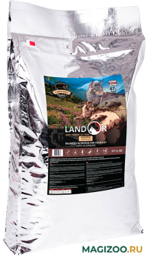 Сухой корм LANDOR CAT ADULT SENSITIVE LAMB & RICE для взрослых кошек с чувствительным пищеварением с ягненком и рисом (10 кг)