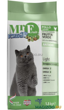 Сухой корм FORZA10 CAT MR.FRUIT LIGHT диетический для взрослых кошек склонных к полноте с курицей (1,5 кг)